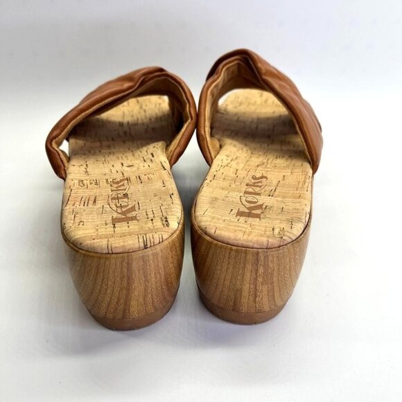 Korks Women’s Faithe Wedge Sandals Size 10M Brown Wood Grain - Picture 4 of 13